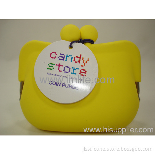 Authentic New Candy Store Yellow Silicone Framed Coin Purse/pouch/bag